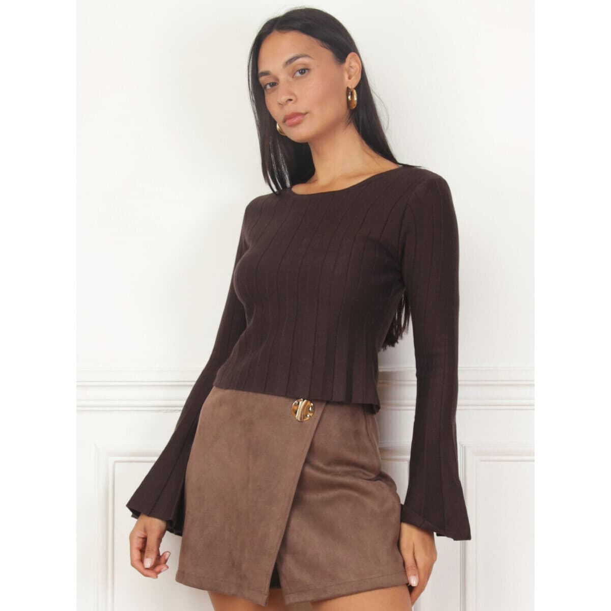 Women's T-Shirts La Modeuse Brown