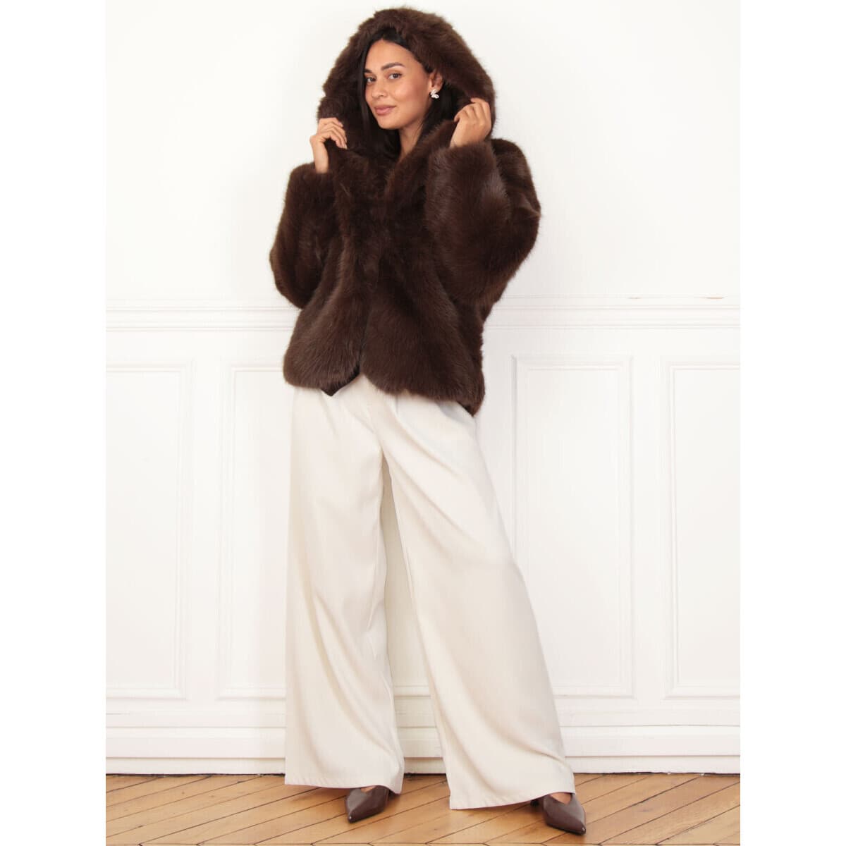 Women's Coats La Modeuse Brown