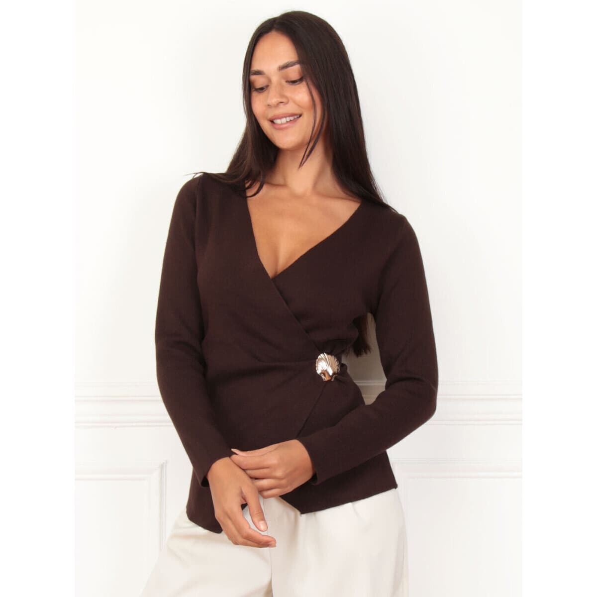 Women's T-Shirts La Modeuse Brown