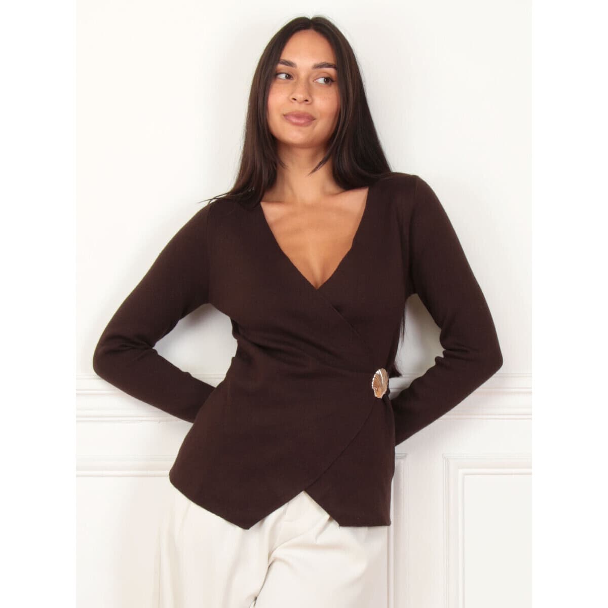 Women's T-Shirts La Modeuse Brown