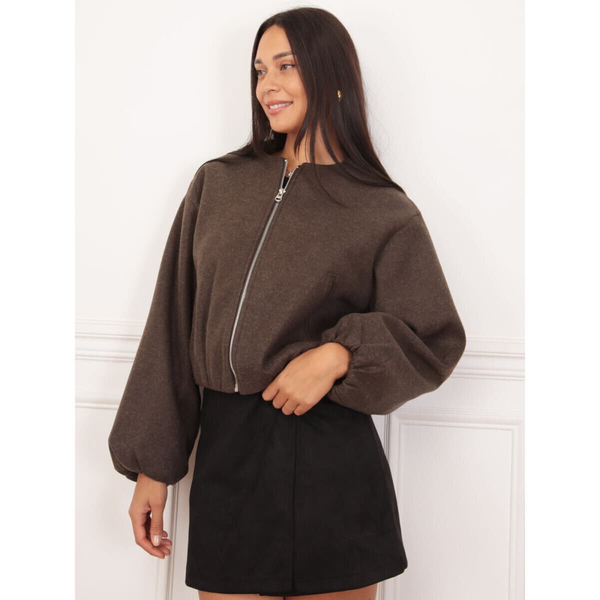 Women's Sweatshirts La Modeuse Brown