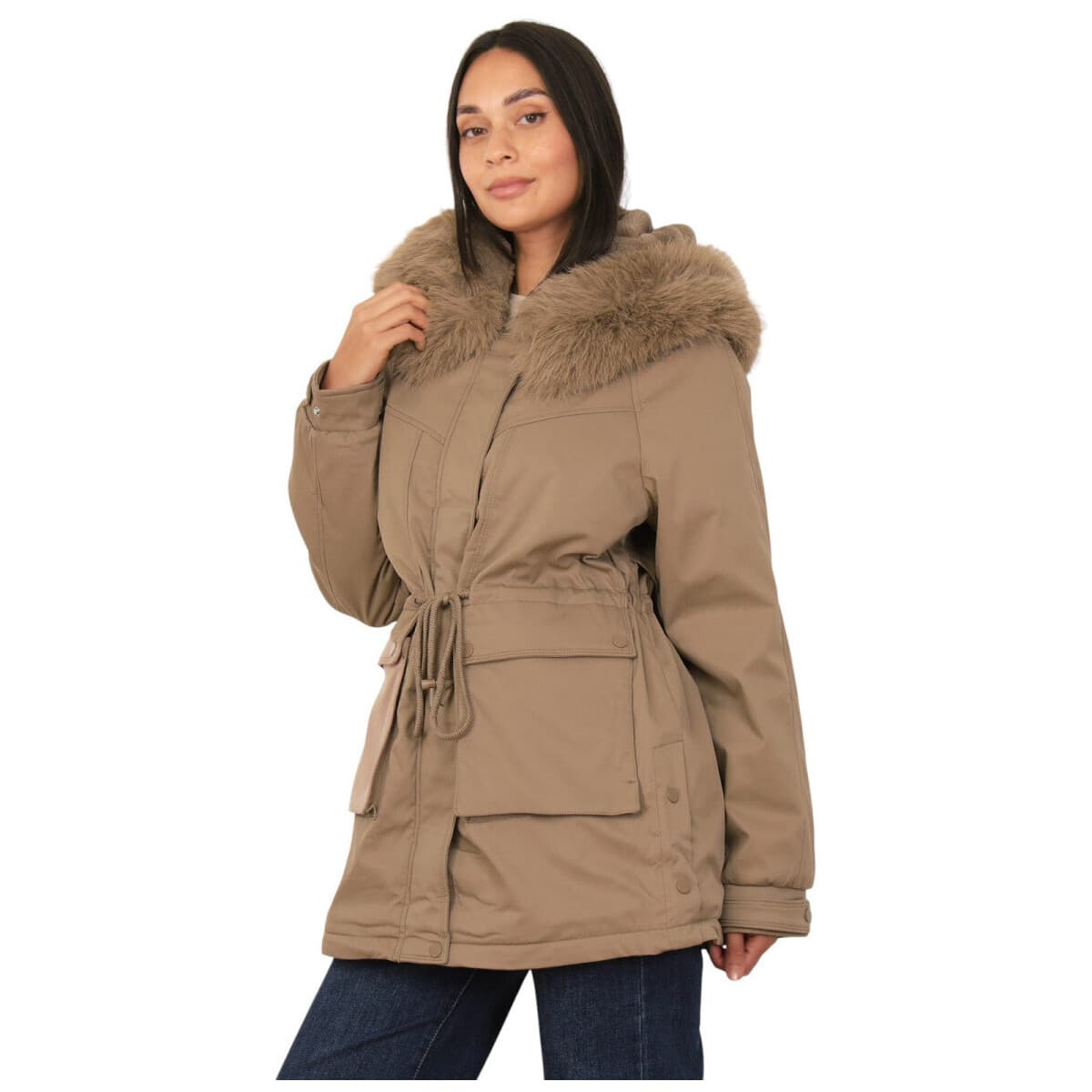 Women's Parkas La Modeuse Beige