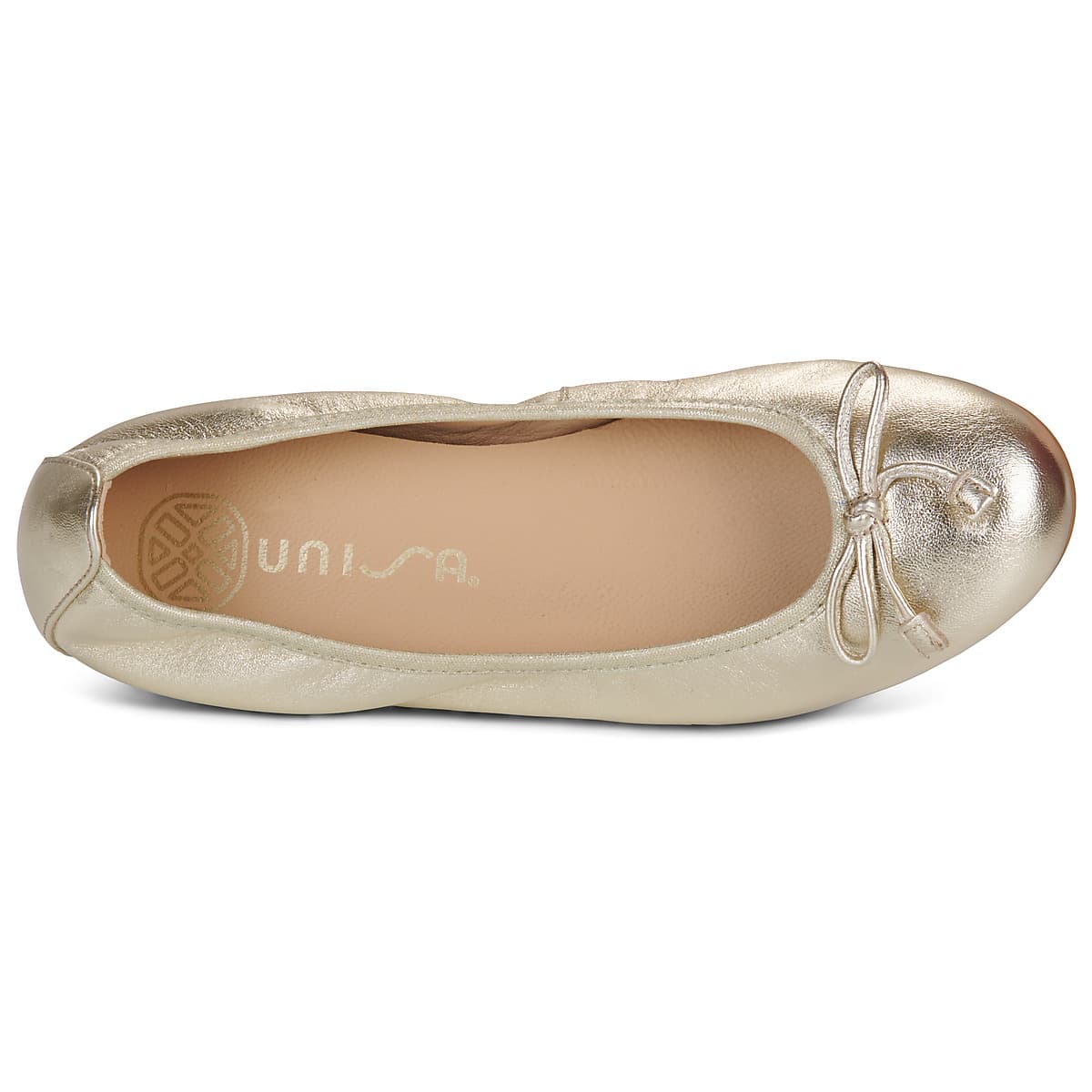 Women's Ballet Flats Unisa Gold