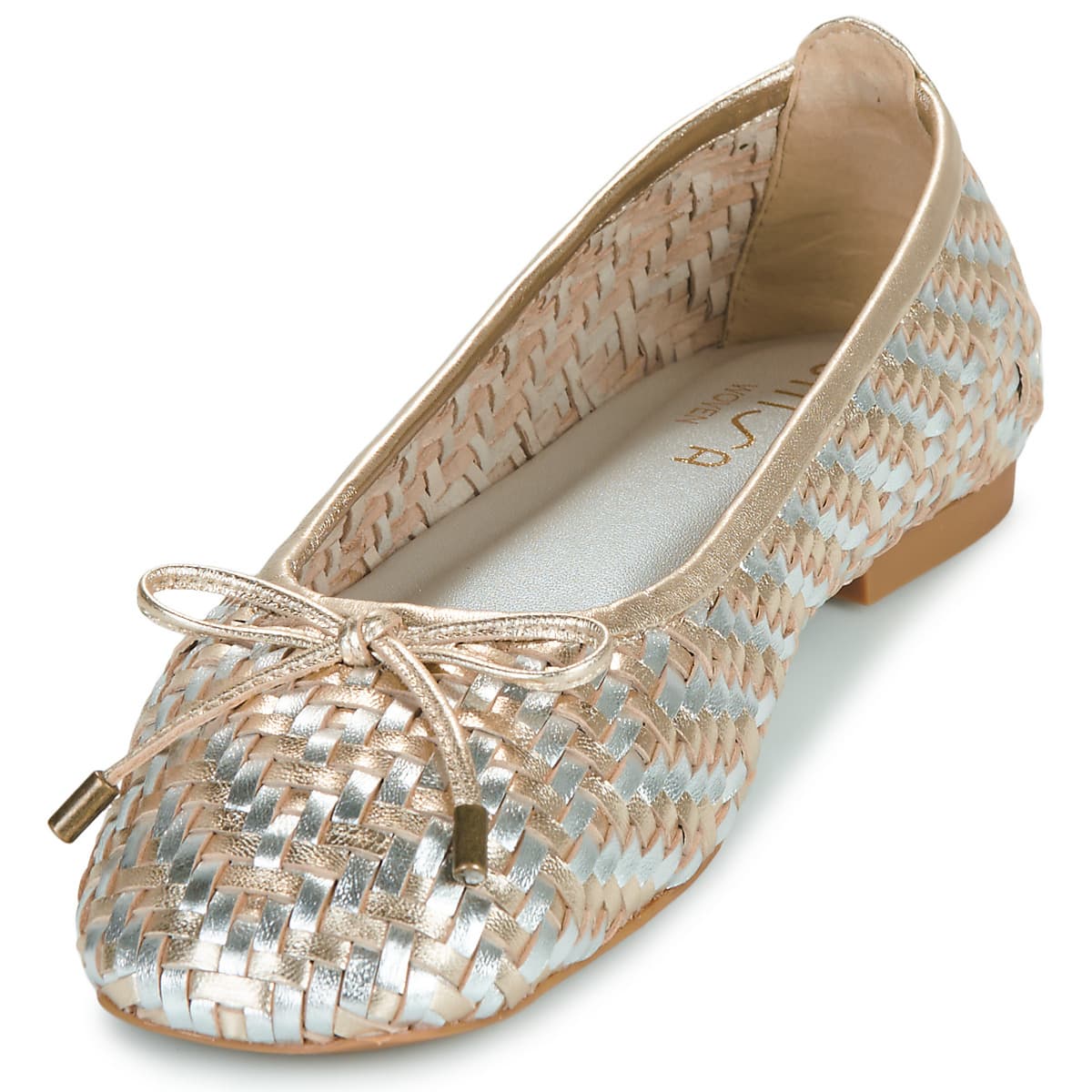 Women's Ballet Flats Unisa Gold