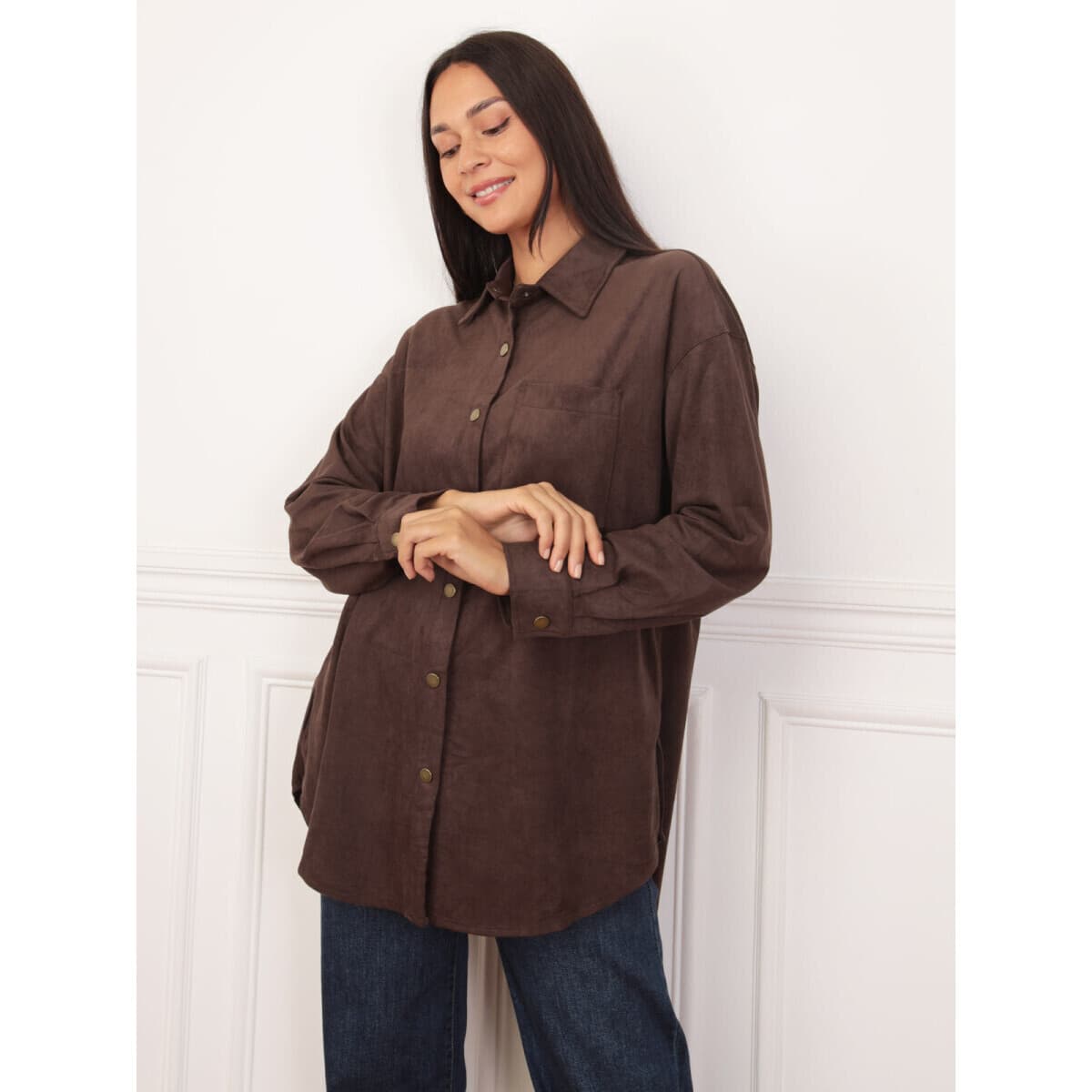 Women's Shirts La Modeuse Brown
