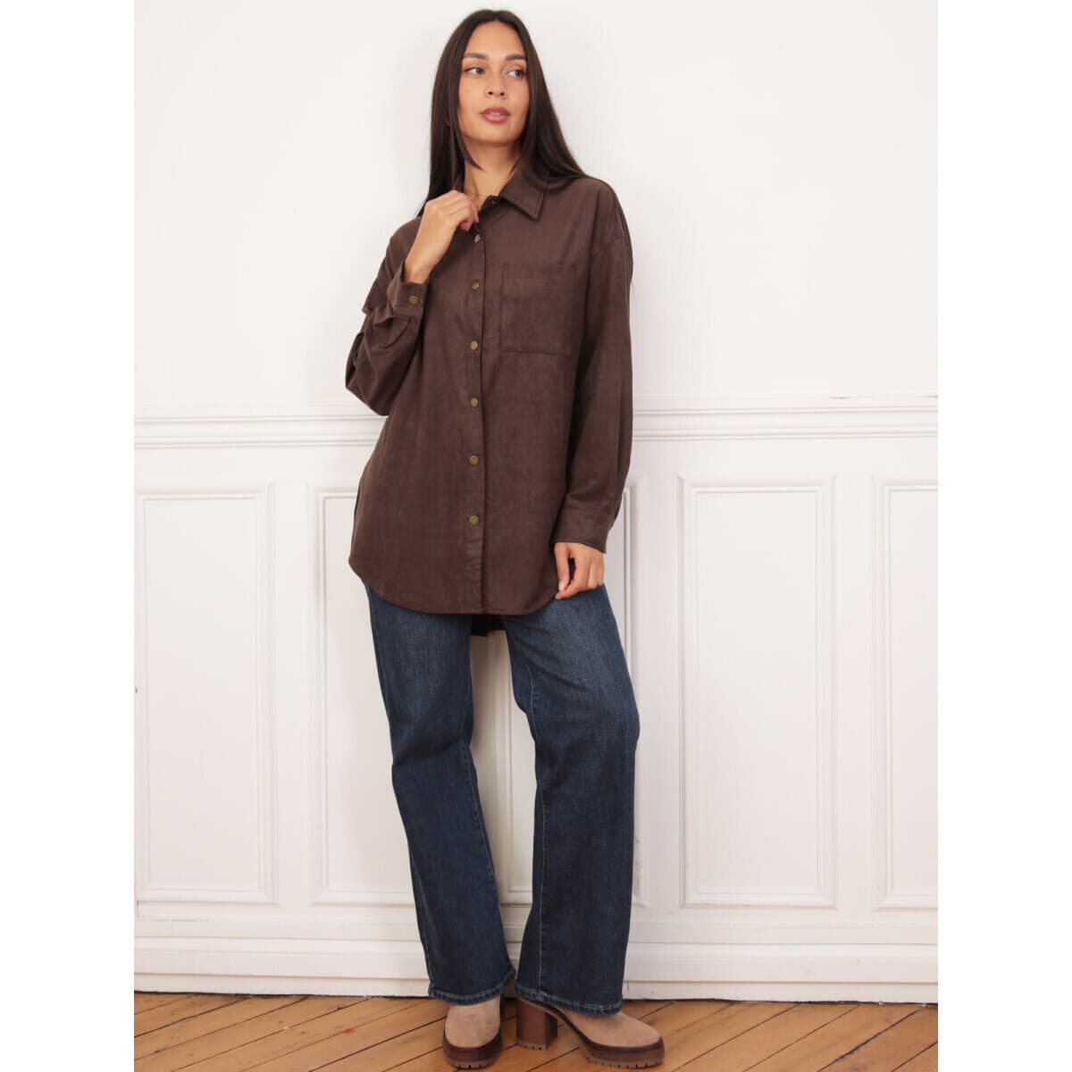 Women's Shirts La Modeuse Brown