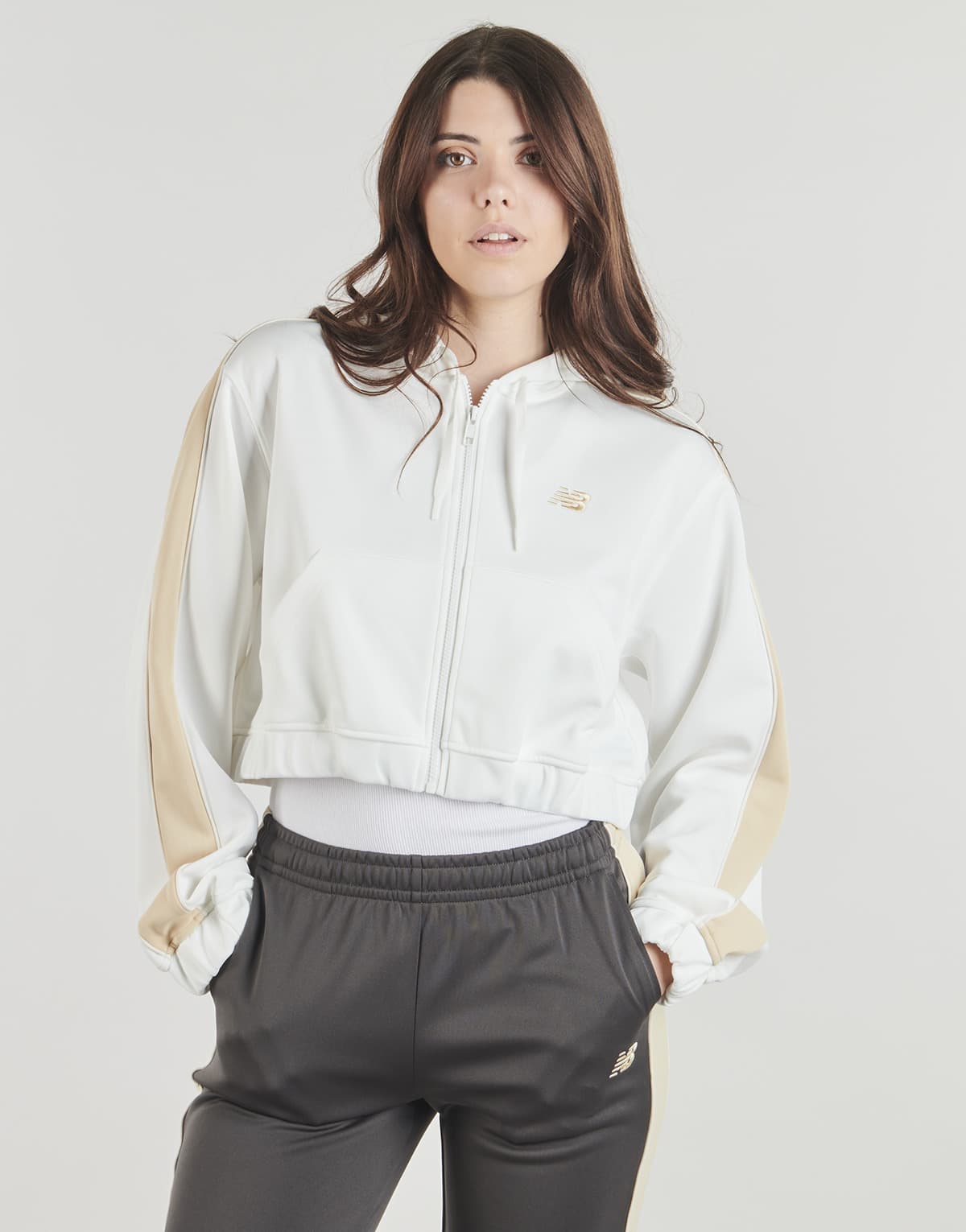 Women's Sweatshirts New Balance Beige