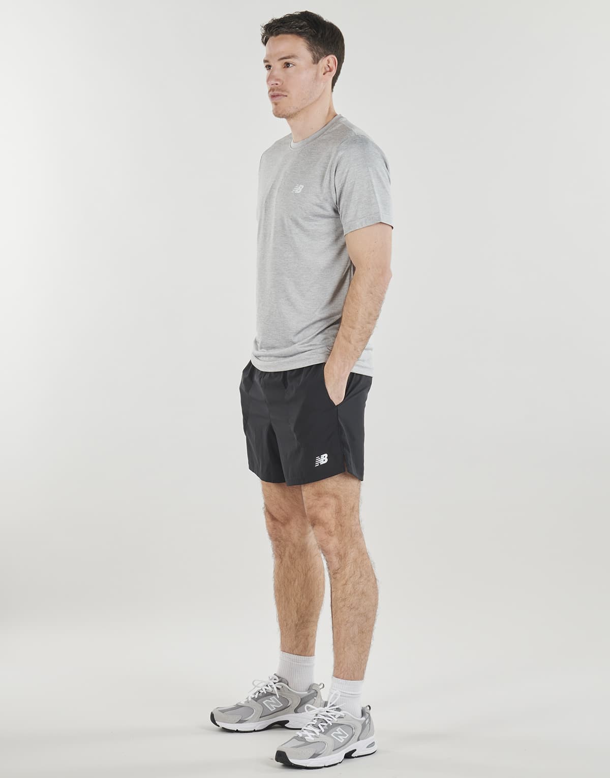 Men's Sports T-Shirts New Balance Gray