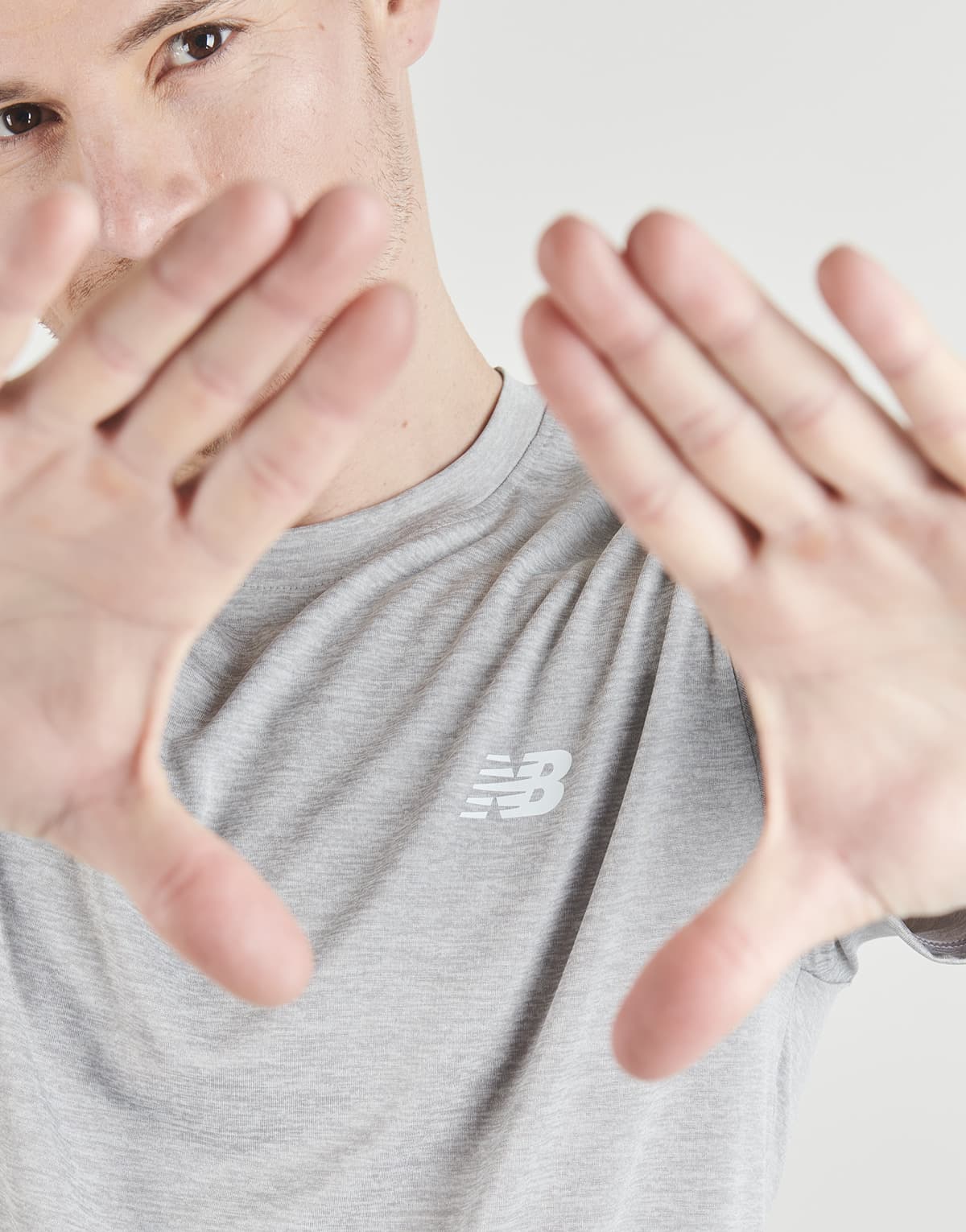 Men's Sports T-Shirts New Balance Gray