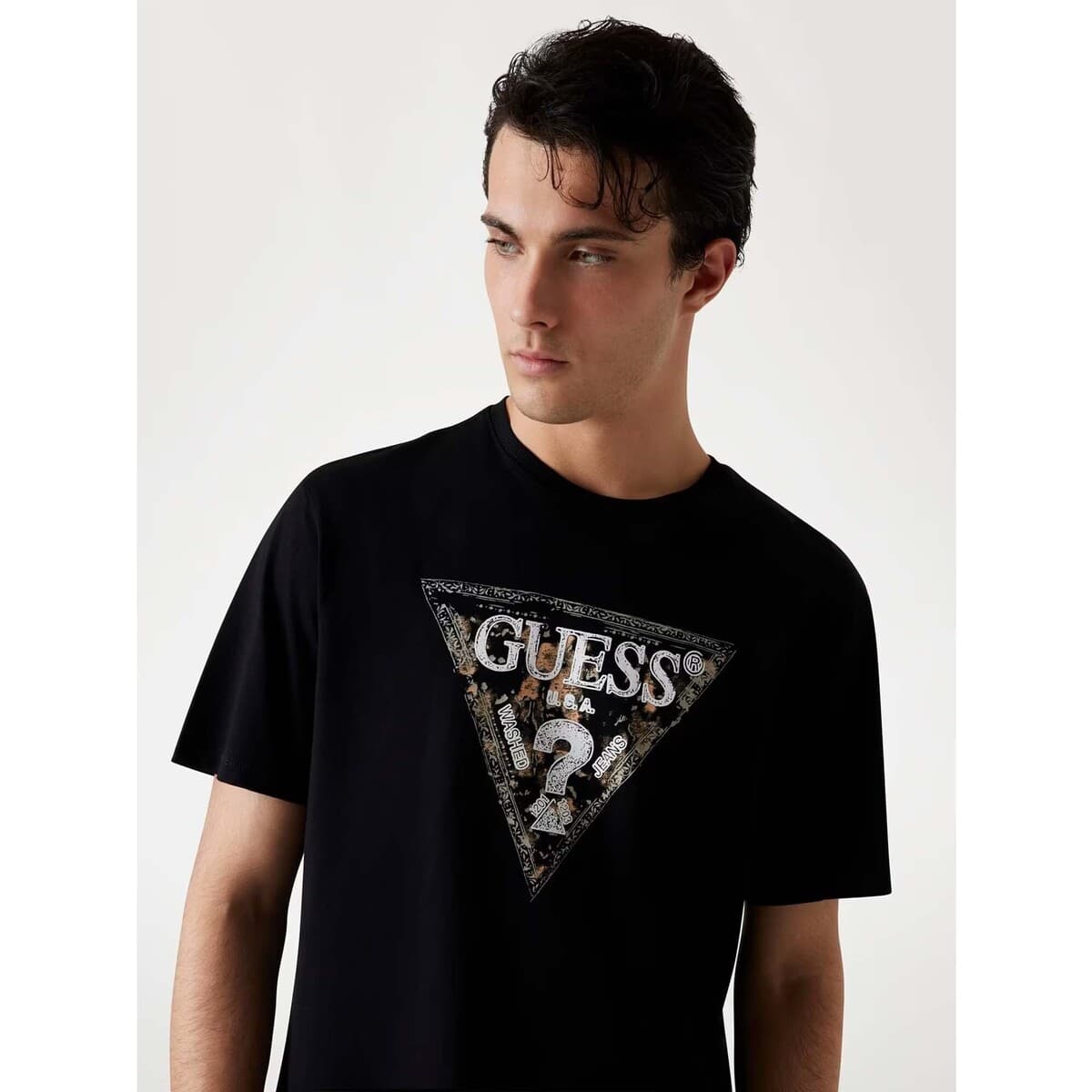 Men's T-Shirts Guess Black