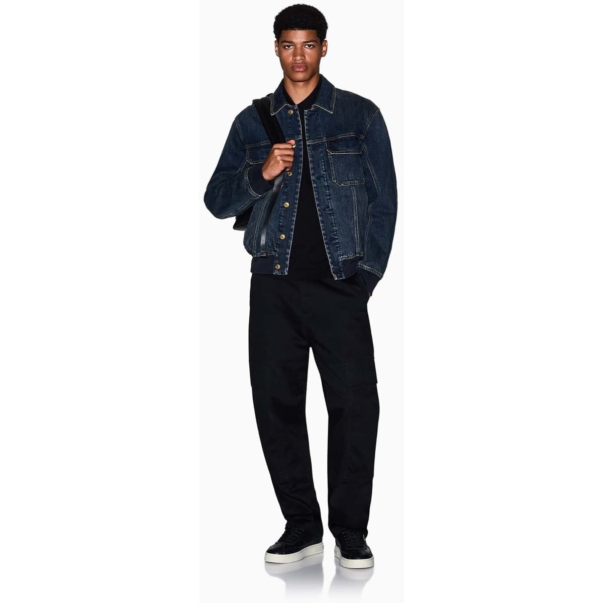 Men's Polo Shirts EAX Black