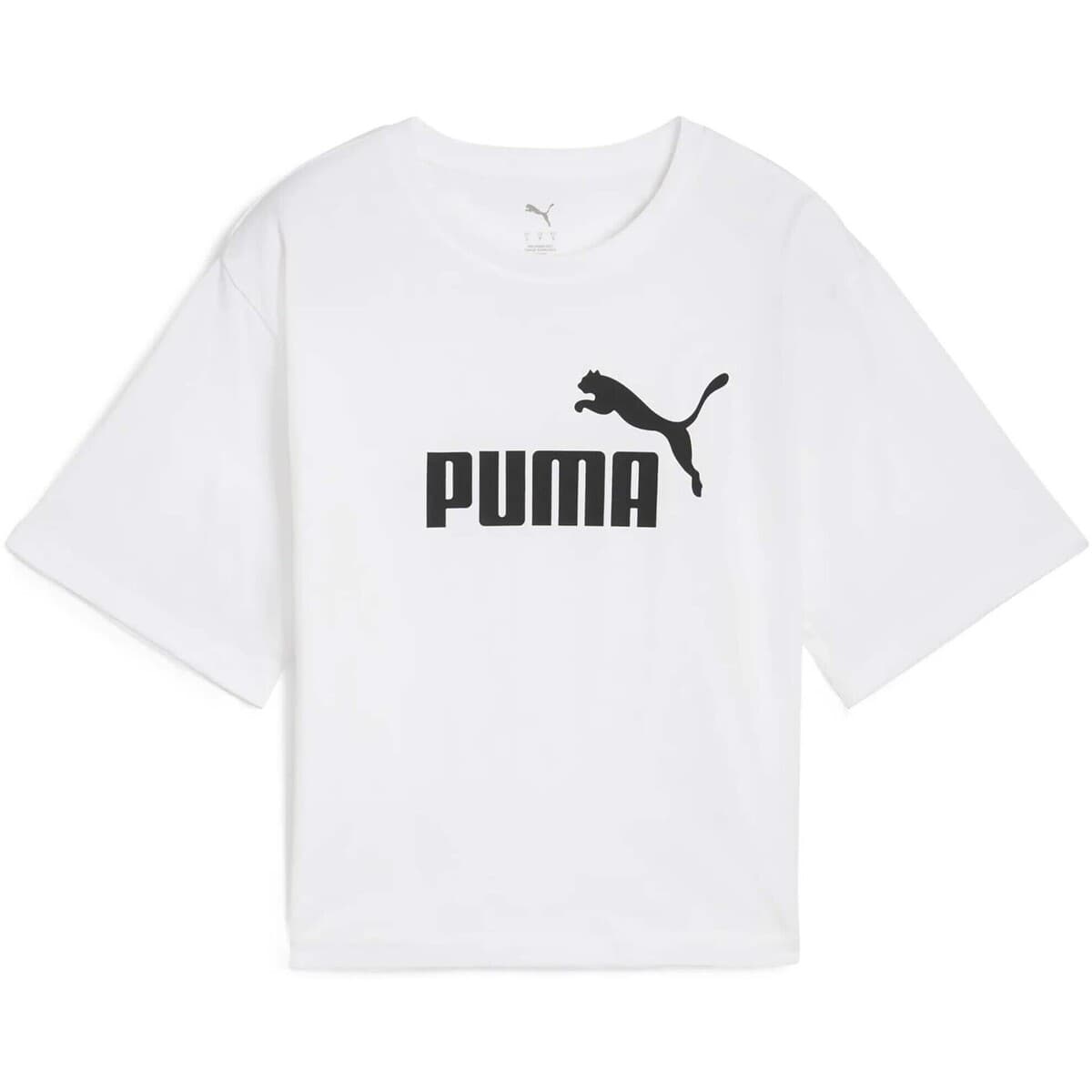 T-shirt με κοντά μανίκια Puma Ess Cropped No. 1 Logo Relaxed Tee