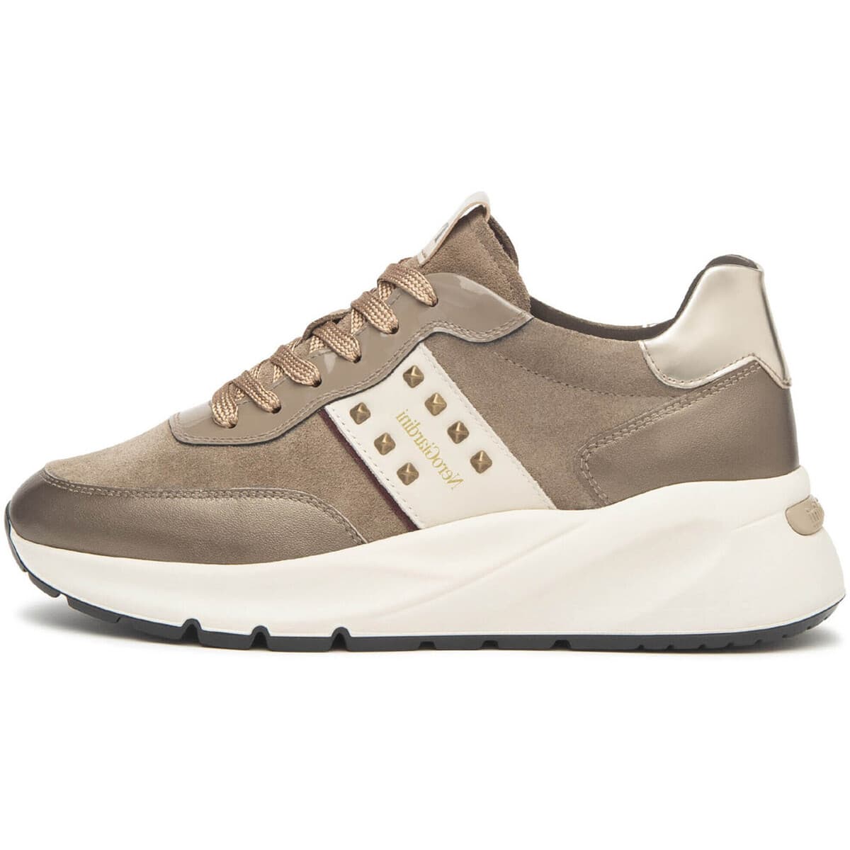 Xαμηλά Sneakers NeroGiardini Bagoya Arold Velvet Milk 1039 Vernice Smog