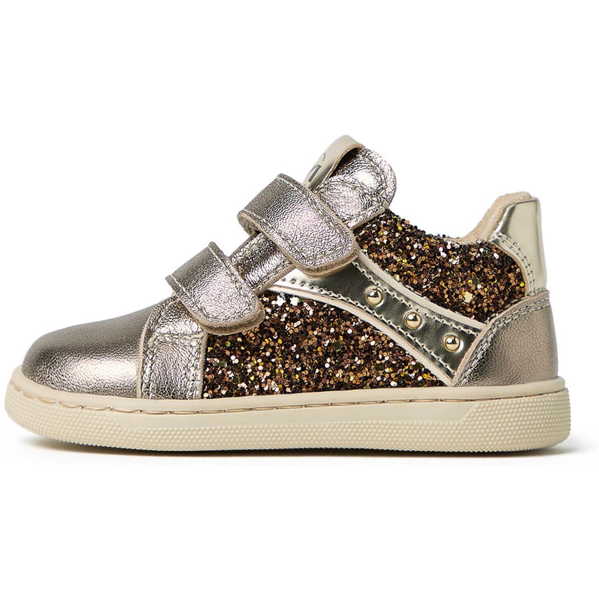 Xαμηλά Sneakers NeroGiardini Etoile Sand T.Glitter Gr.Top Bro T.Brill Platino 6