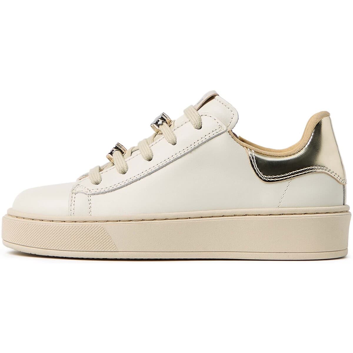 Xαμηλά Sneakers NeroGiardini Perseo T.Brill Platino 6074 Tr Delia Kiabi Gesso