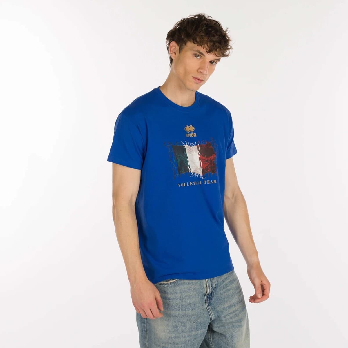 T-shirt με κοντά μανίκια Errea Naz. Italia Volley T-Shirt Ita Er 04 Mc Jr