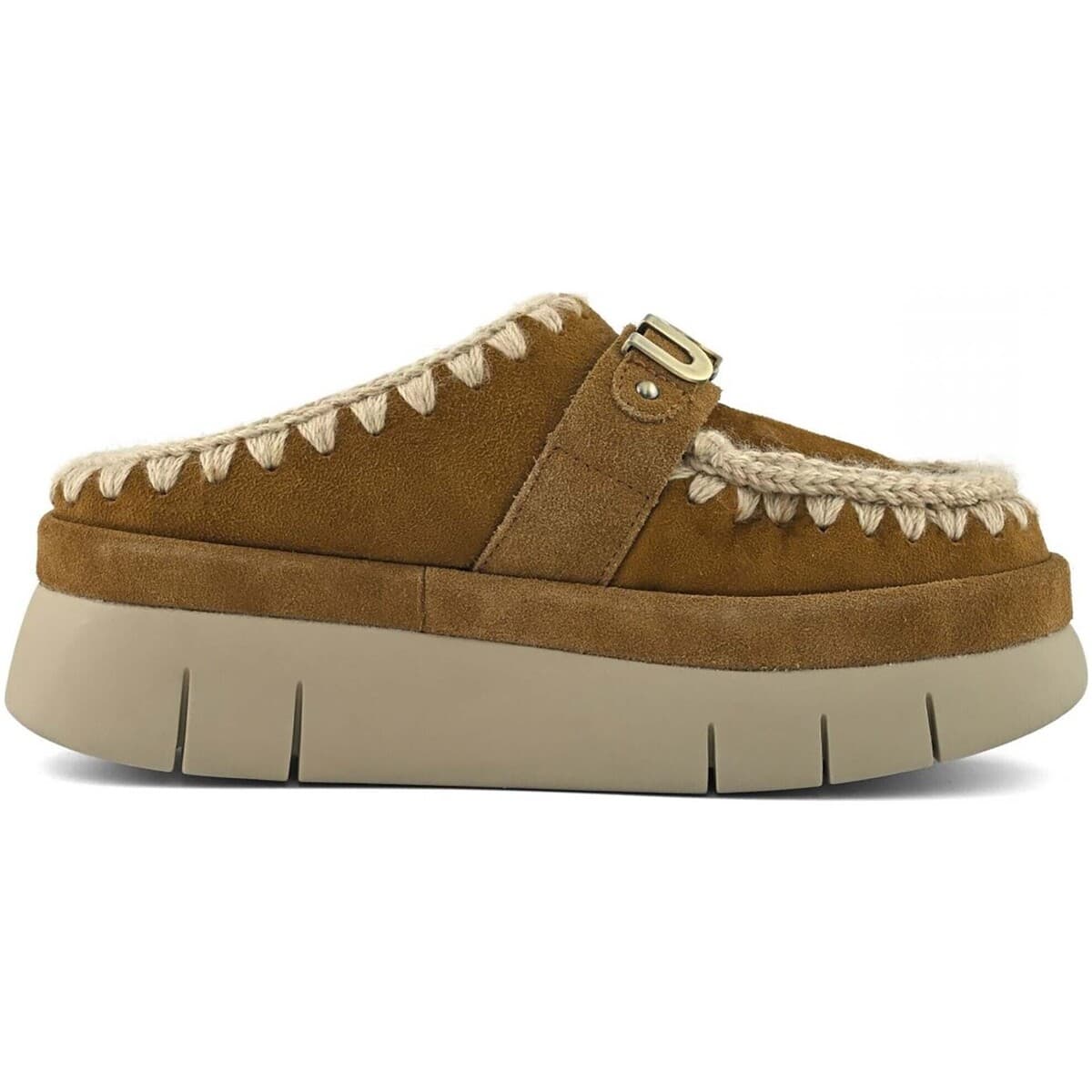 Women's House Slippers Mou Brown