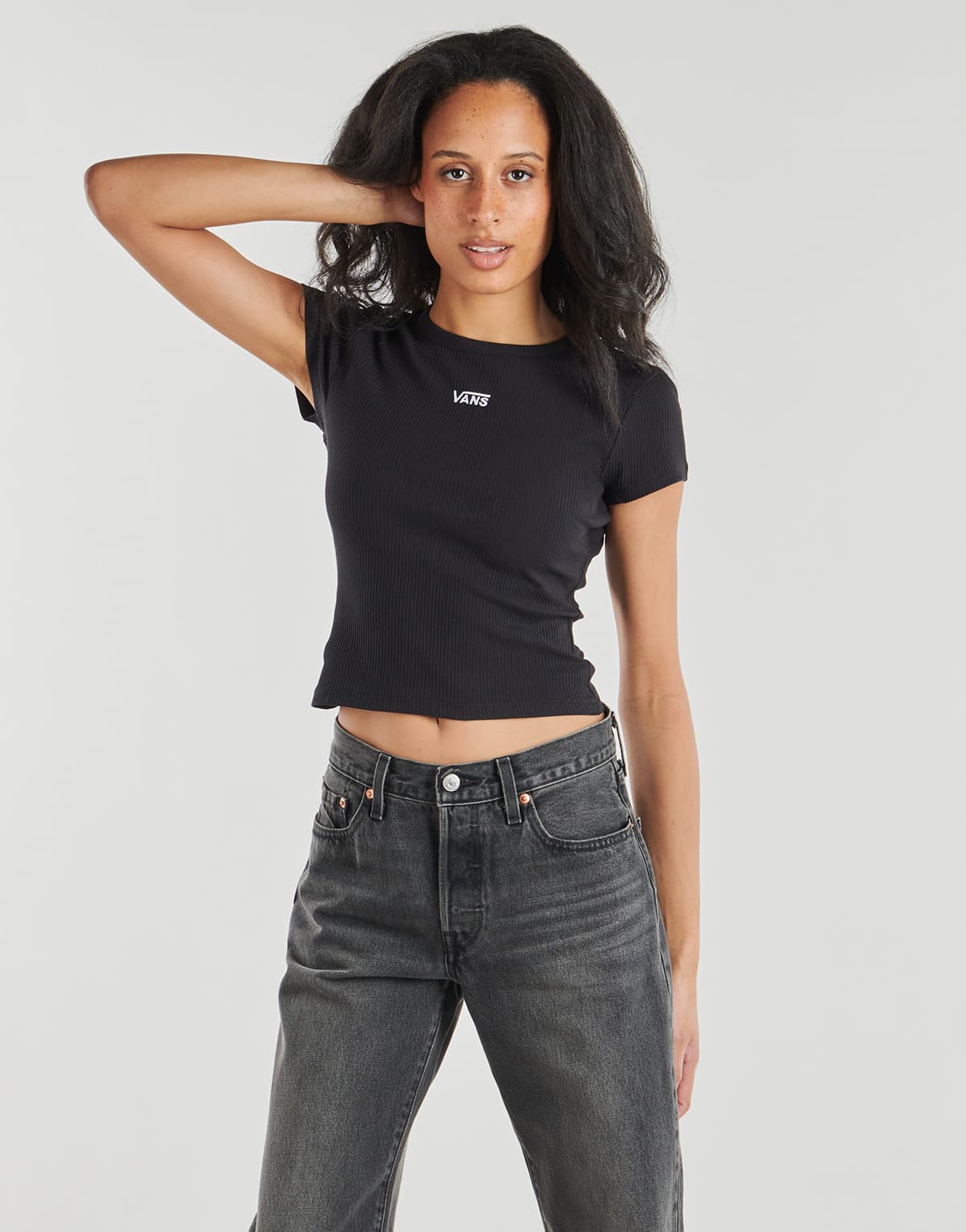 Women's T-Shirts Vans Black