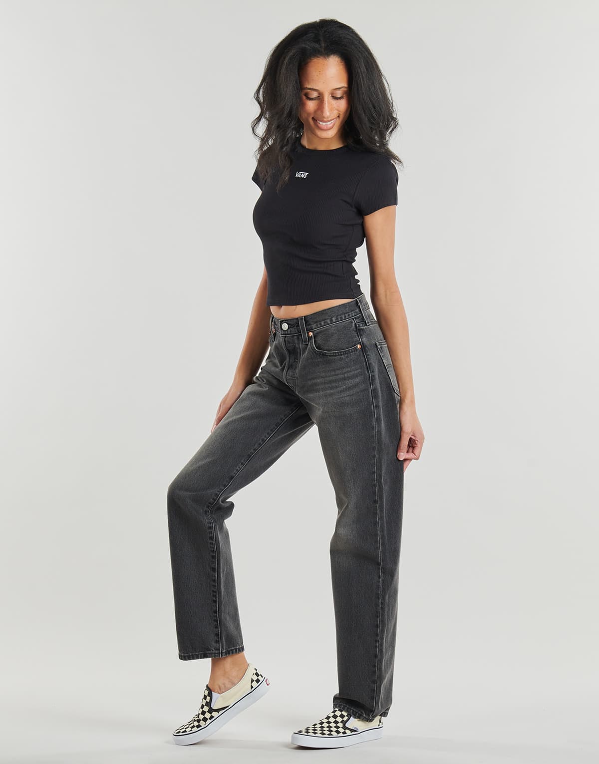 Women's T-Shirts Vans Black