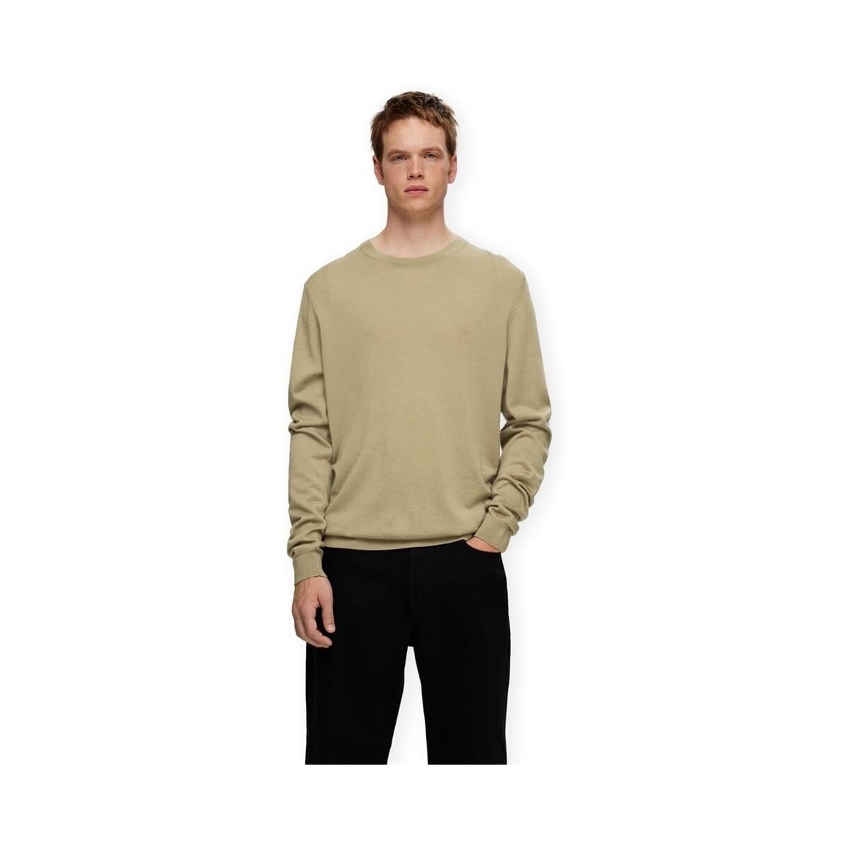 Men's Sweaters Selected Beige