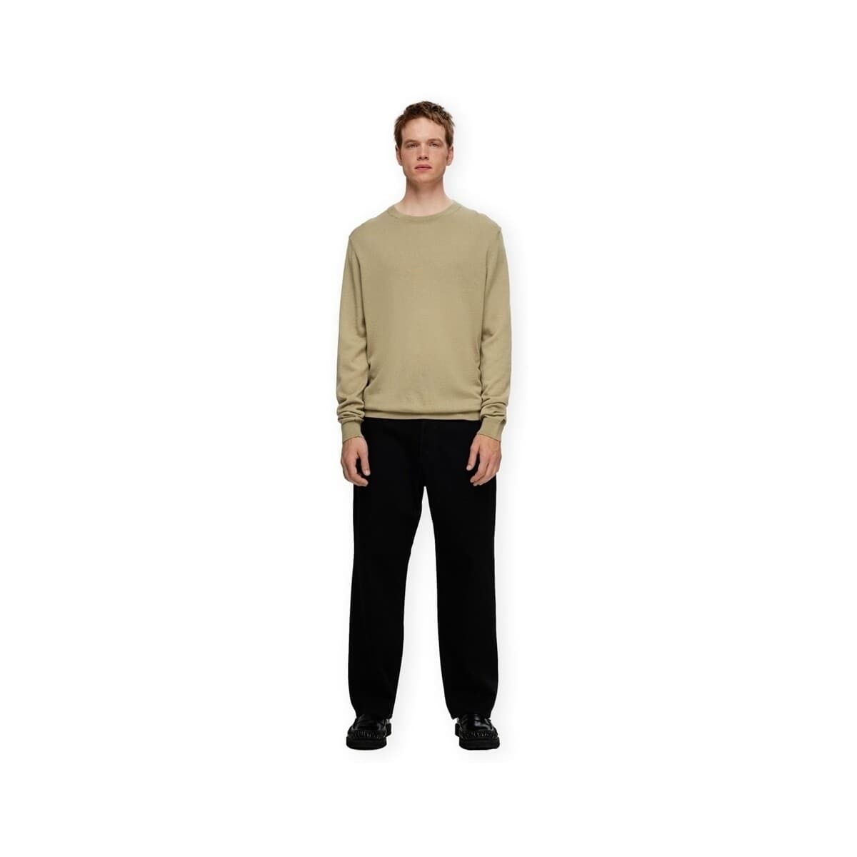 Men's Sweaters Selected Beige
