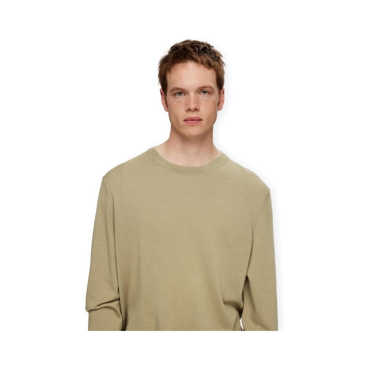Men's Sweaters Selected Beige