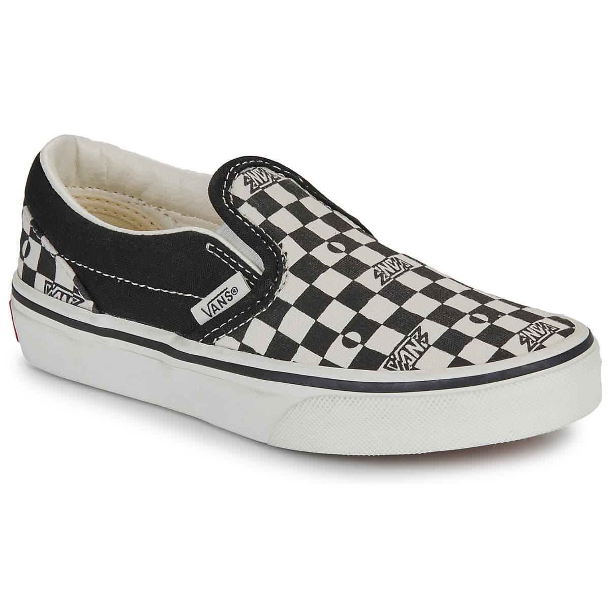 Slip on Vans Classic Slip-On GEO CHECK BLACK/WHITE