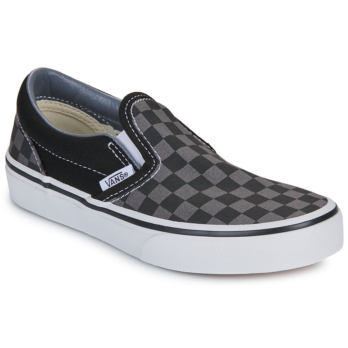Slip on Vans UY Classic Slip-On (Checkerboard) Blk/Pewter