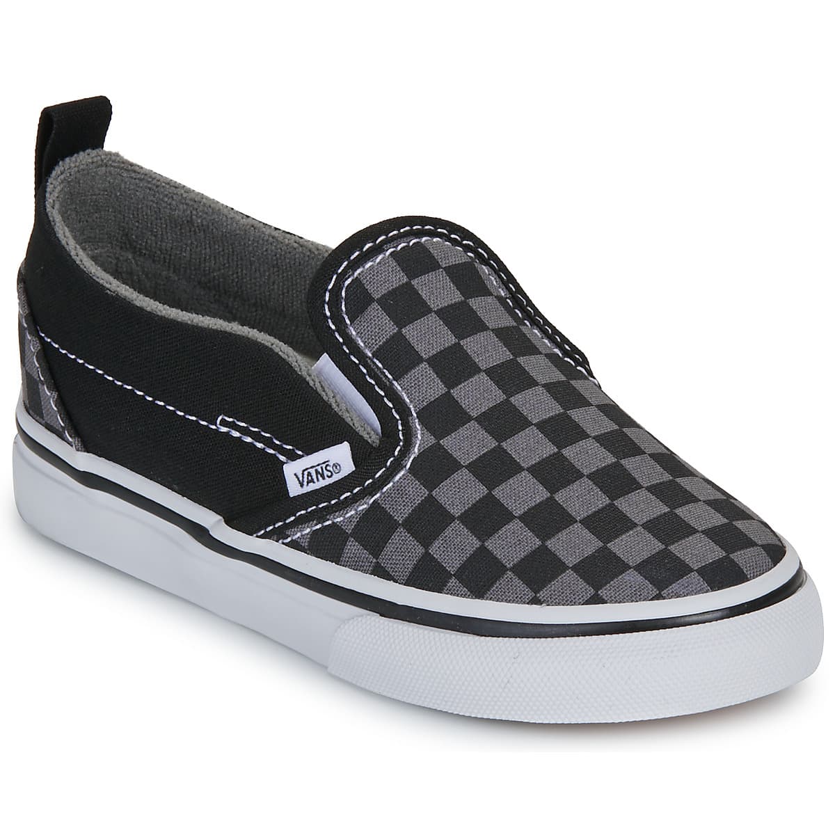 Slip on Vans TD Slip-On V (Checkerboard) Blk/Pewter