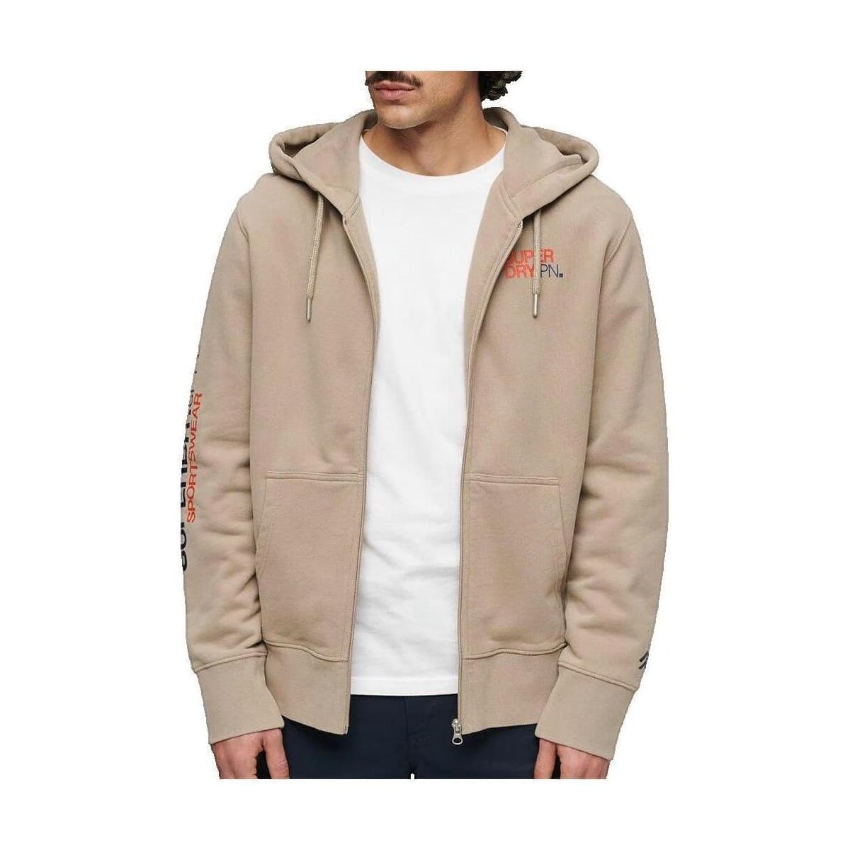 T-shirt με κουκούλα Superdry Sweatshirt Sportswear Logo zippé ample