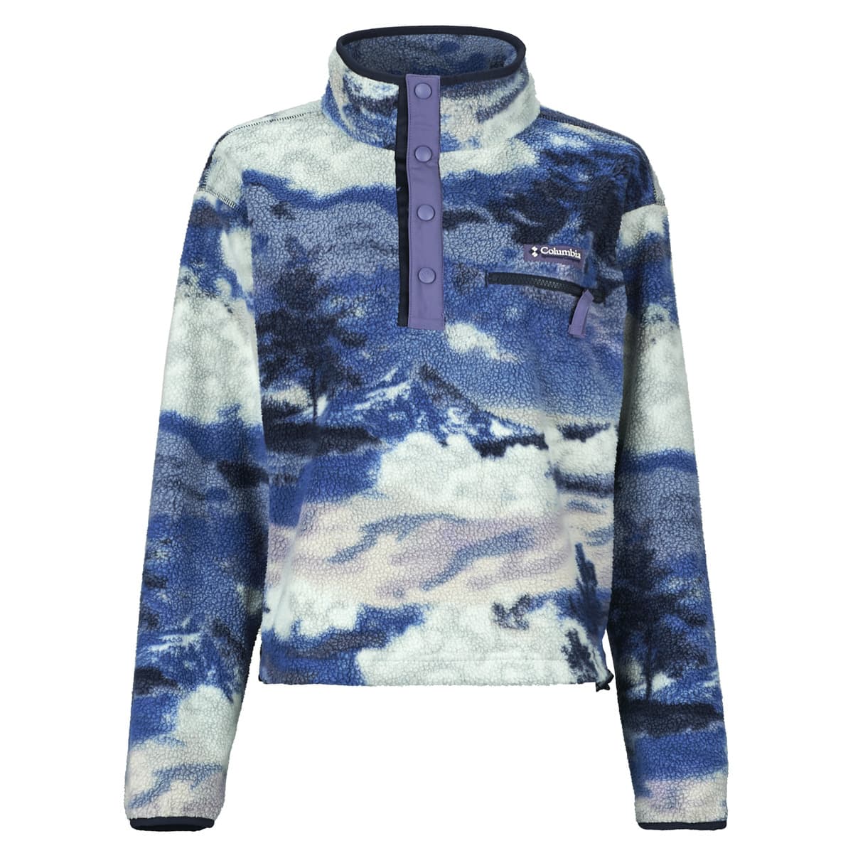 Fleece Columbia HELVETIA II PRINTED CROPPED HALF SNAP FLEECE