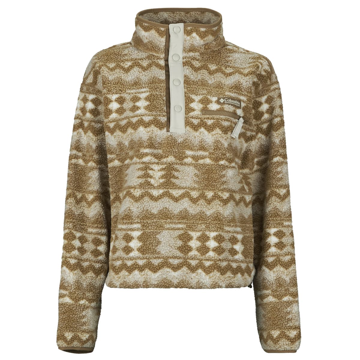 Fleece Columbia HELVETIA II PRINTED CROPPED HALF SNAP FLEECE
