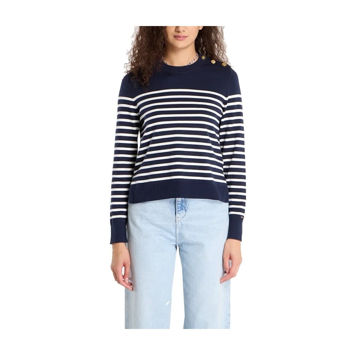 Πουλόβερ Tommy Hilfiger Jerséis Mujer Modèle Co Jersey Mid Gg Ls Gold