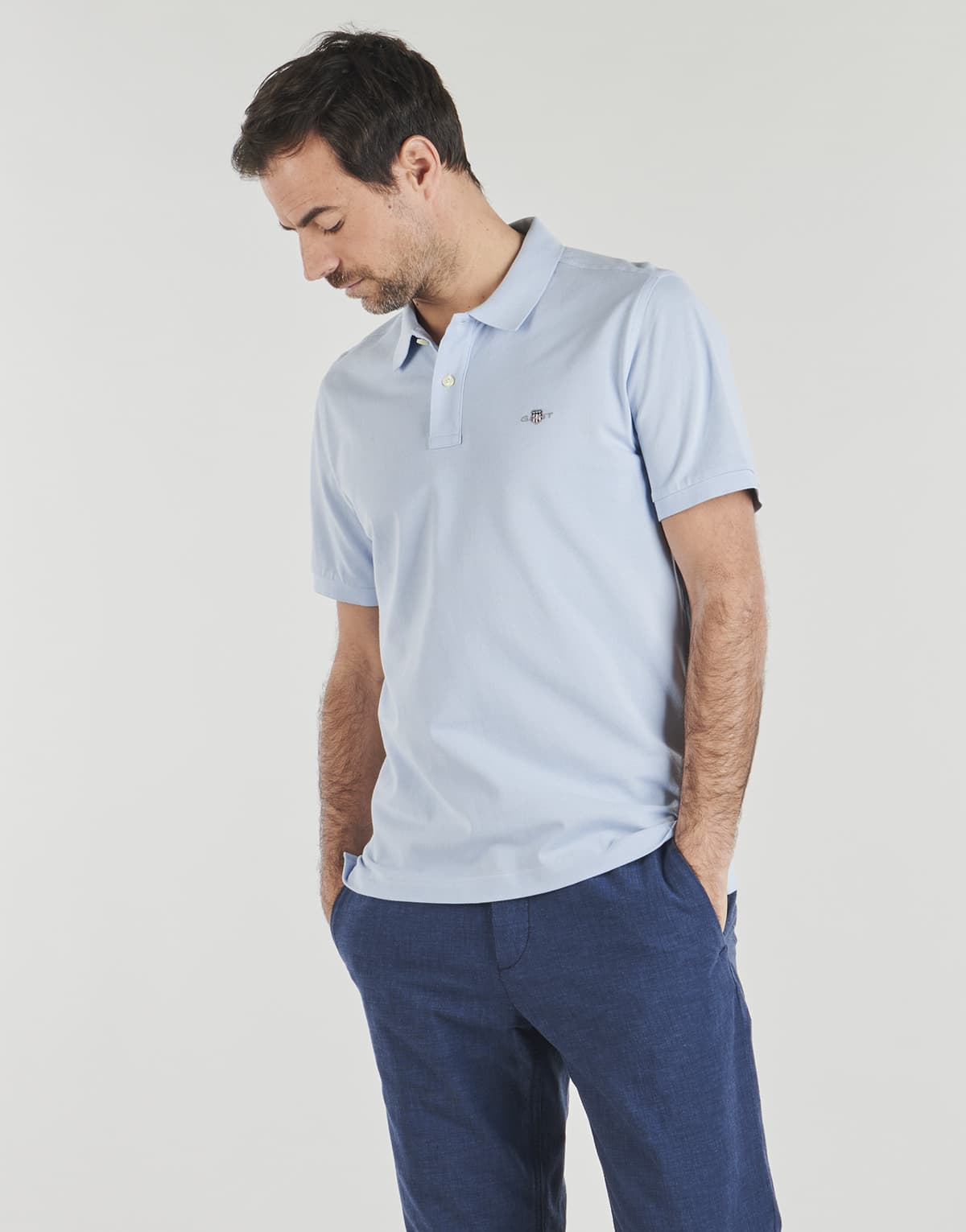 Men's Polo Shirts Gant Blue