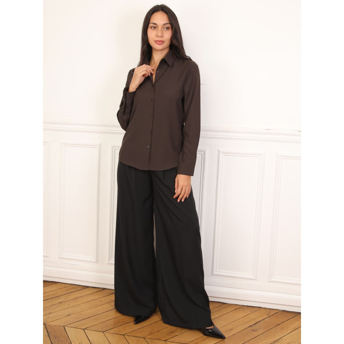 Women's Shirts La Modeuse Brown