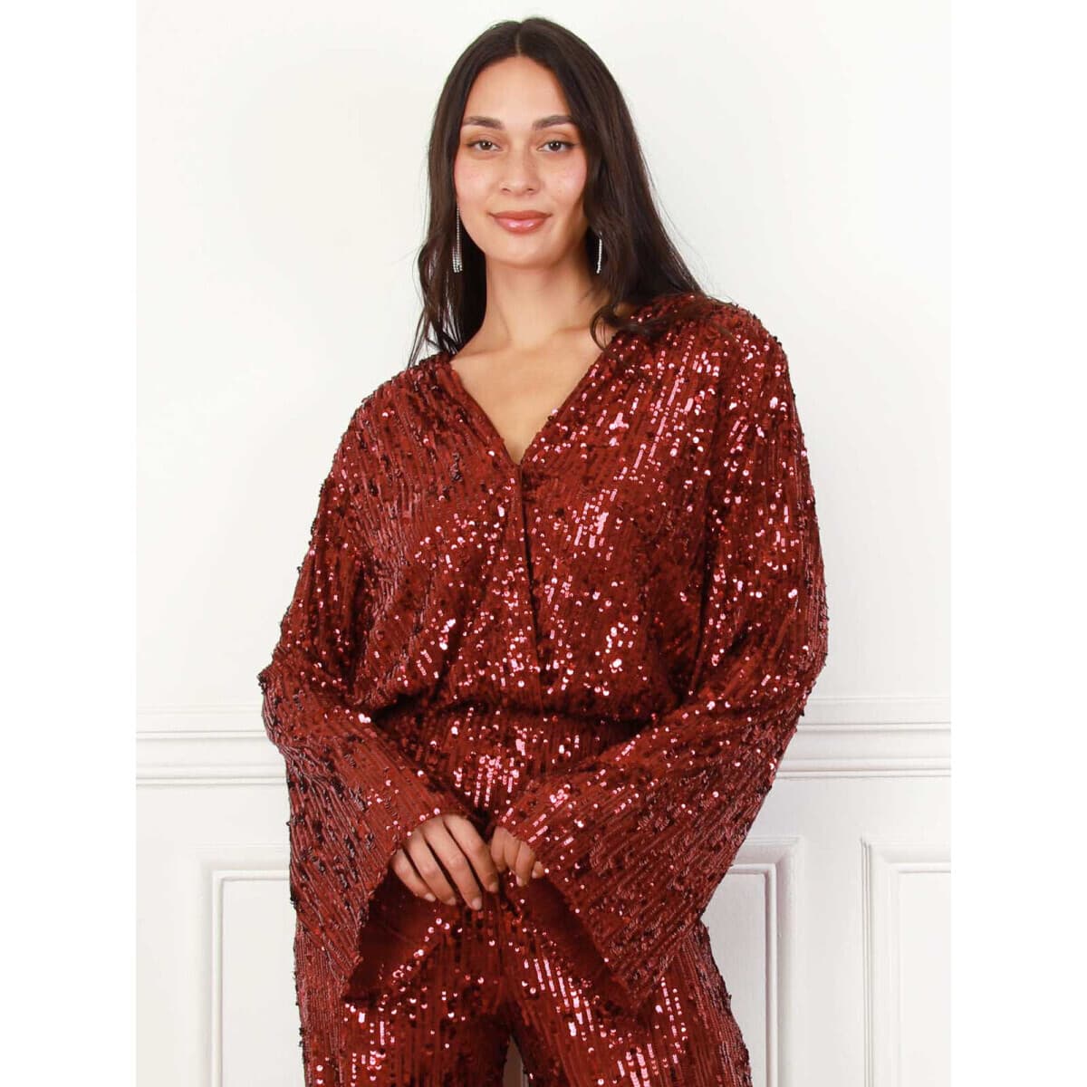 Women's Jumpsuits La Modeuse Bordeaux