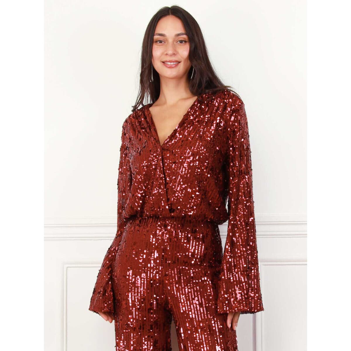 Women's Jumpsuits La Modeuse Bordeaux