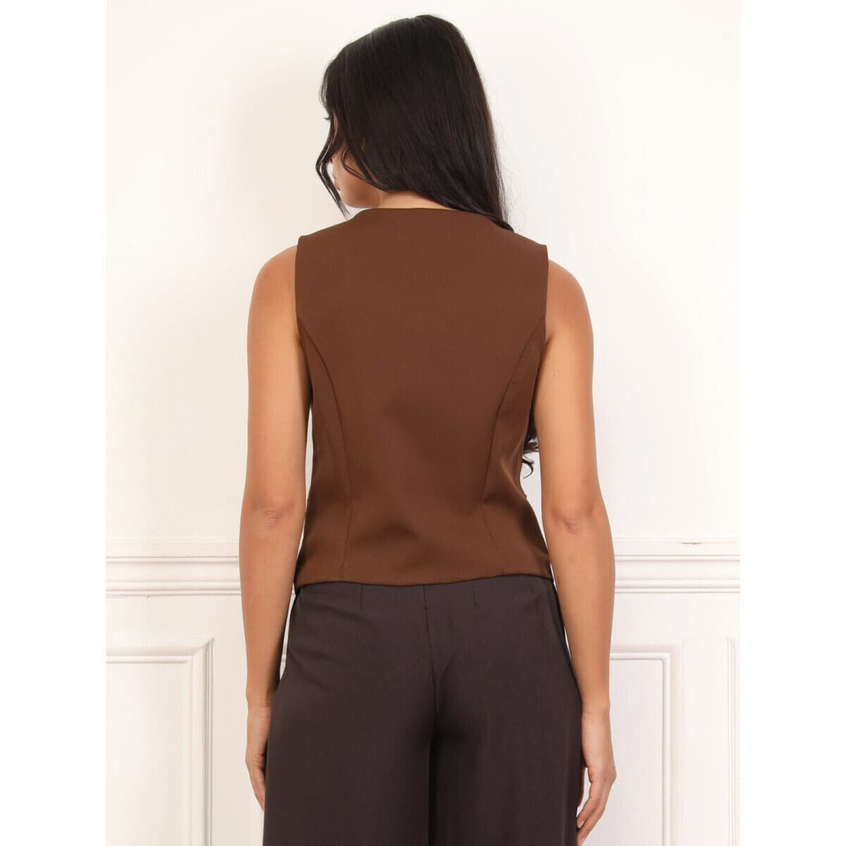Women's Vests La Modeuse Brown