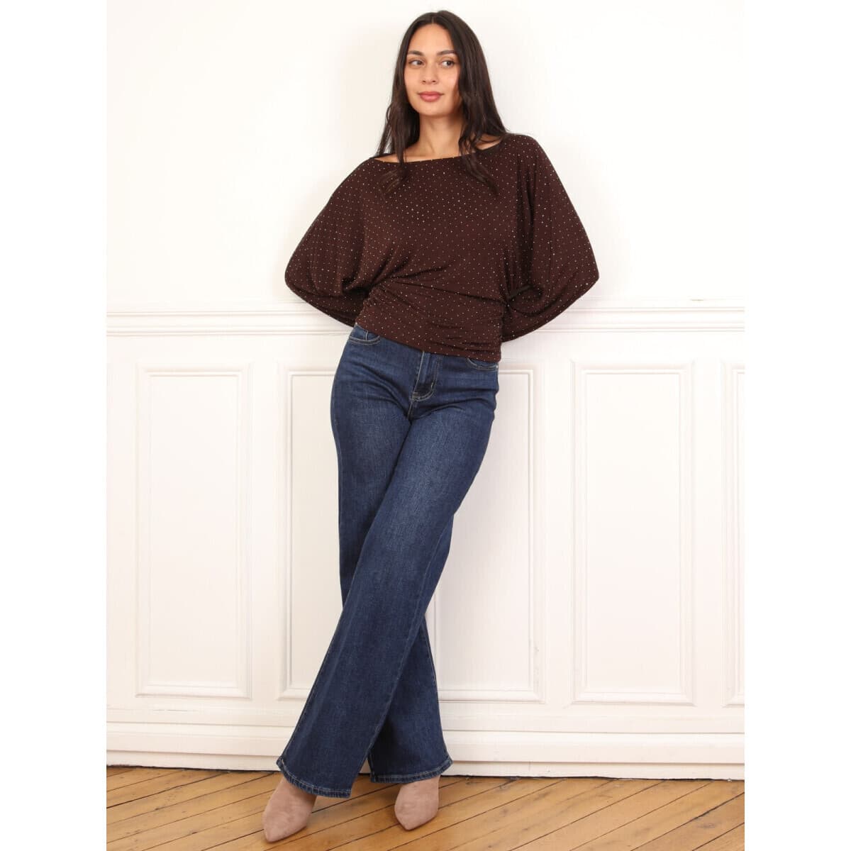 Women's T-Shirts La Modeuse Brown