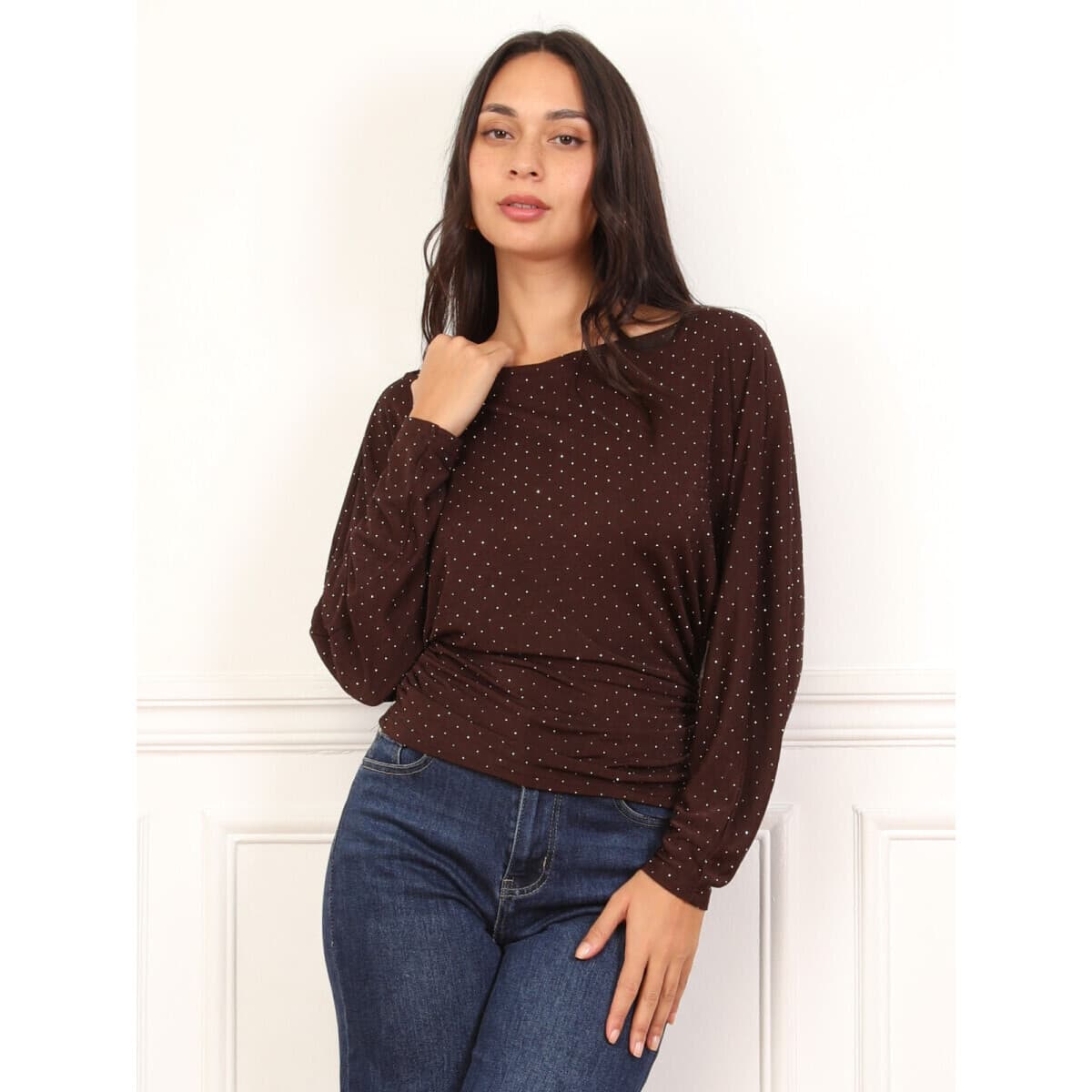 Women's T-Shirts La Modeuse Brown