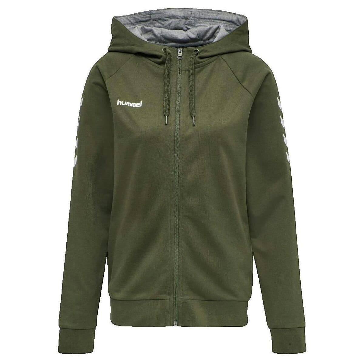 Φούτερ hummel Sweatshirt HMLGO COTTON ZIP HOODIE vert