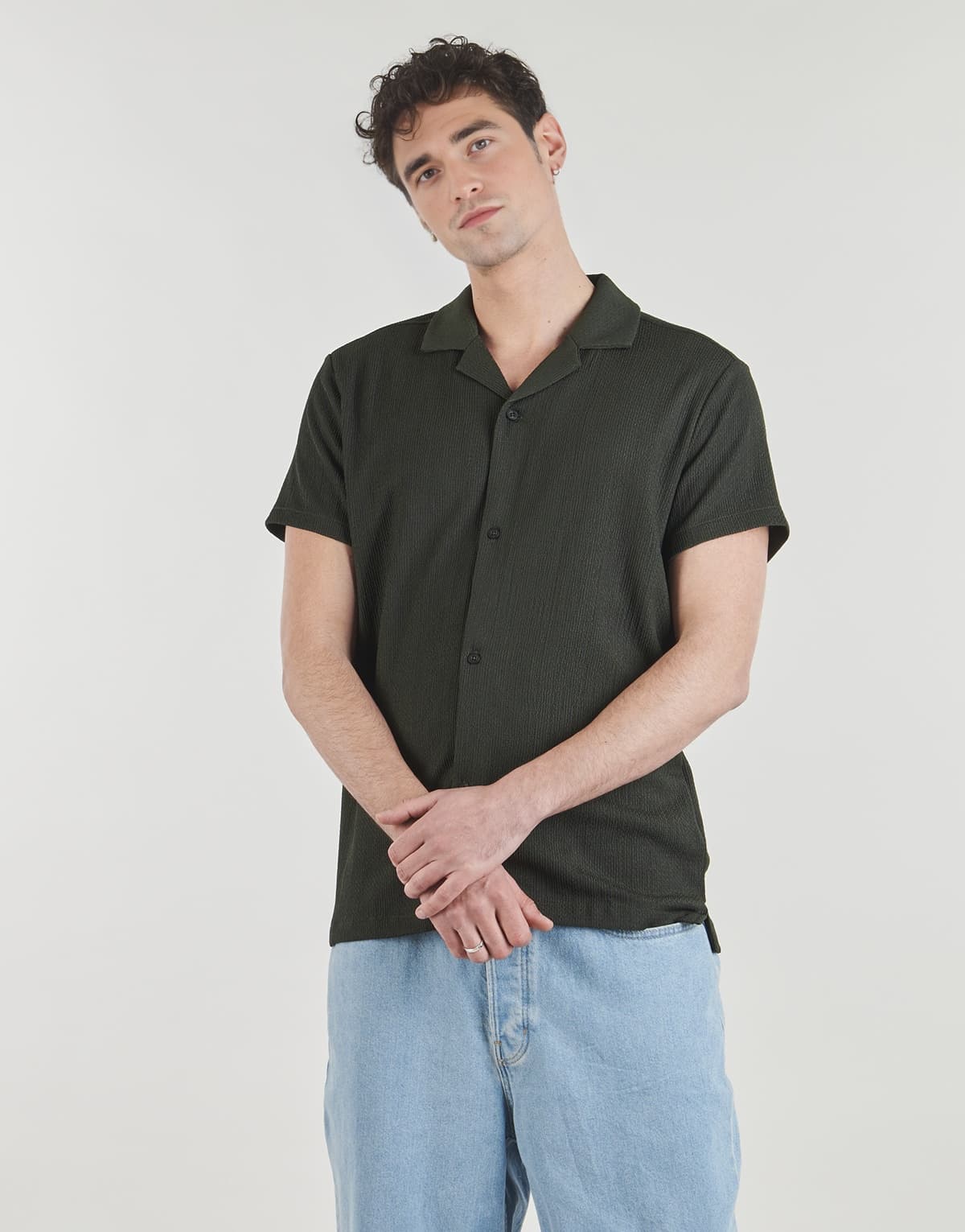 Men's Shirts Le Temps des Cerises Khaki