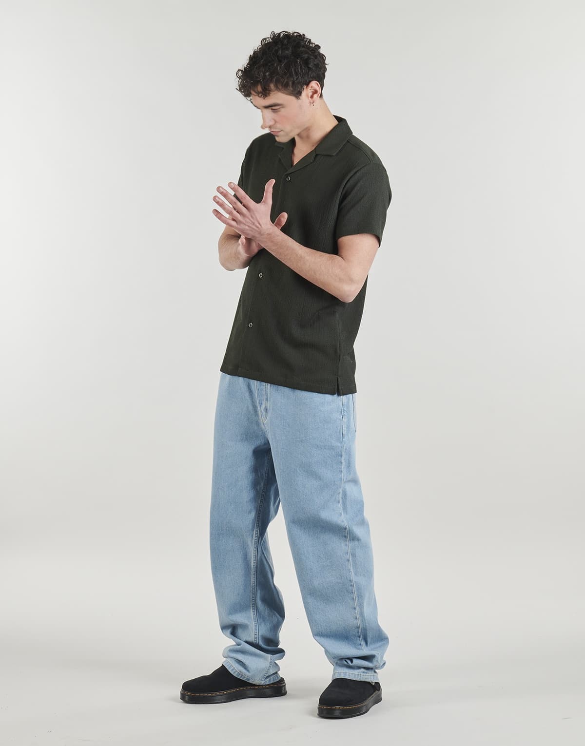 Men's Shirts Le Temps des Cerises Khaki