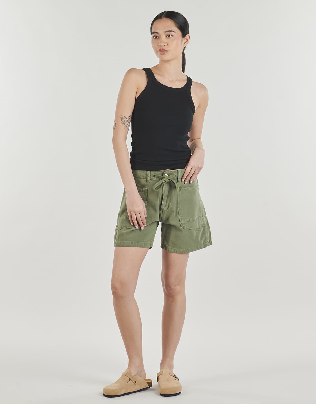 Women's Shorts Le Temps des Cerises Khaki