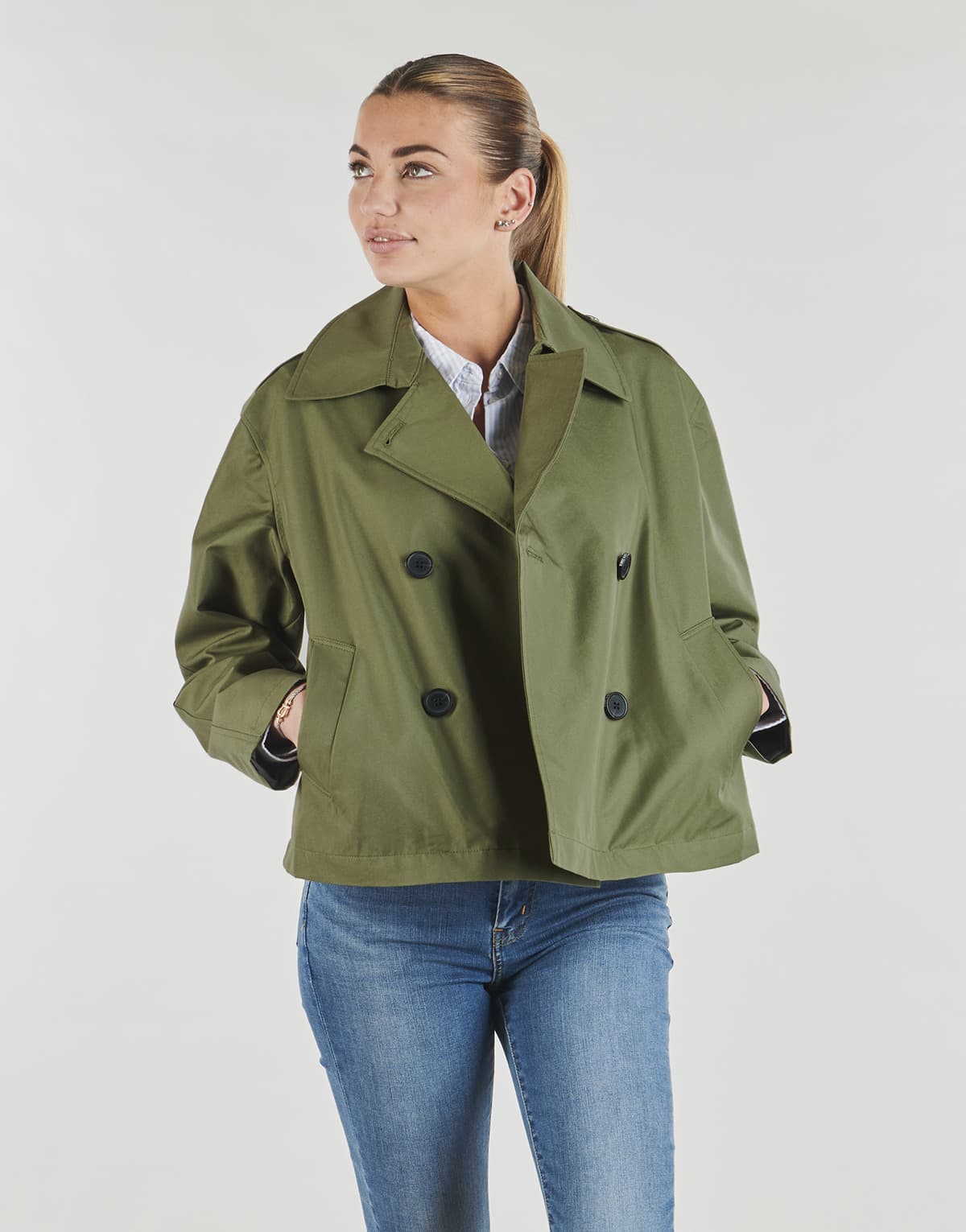 Women's Coats Le Temps des Cerises Khaki