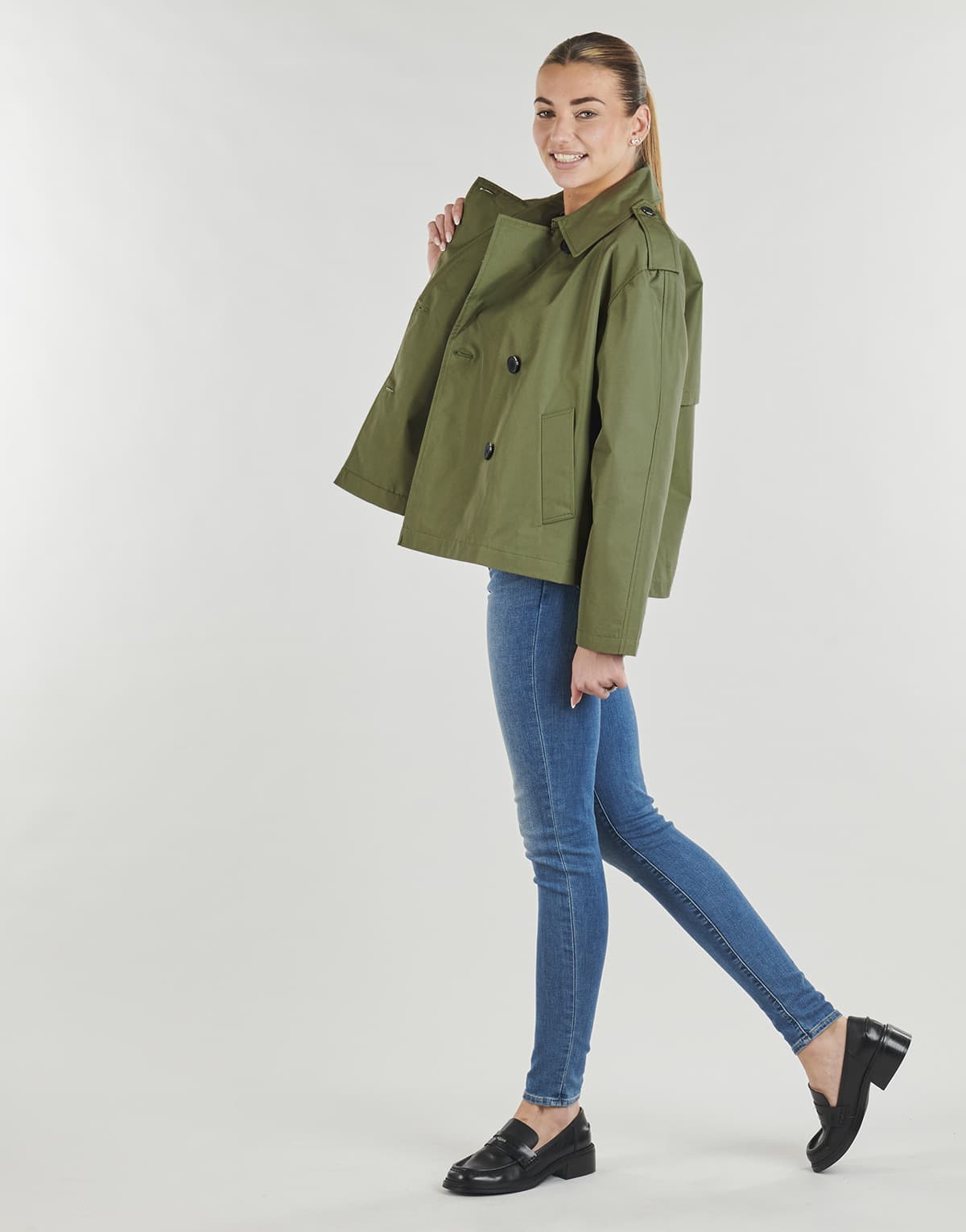 Women's Coats Le Temps des Cerises Khaki