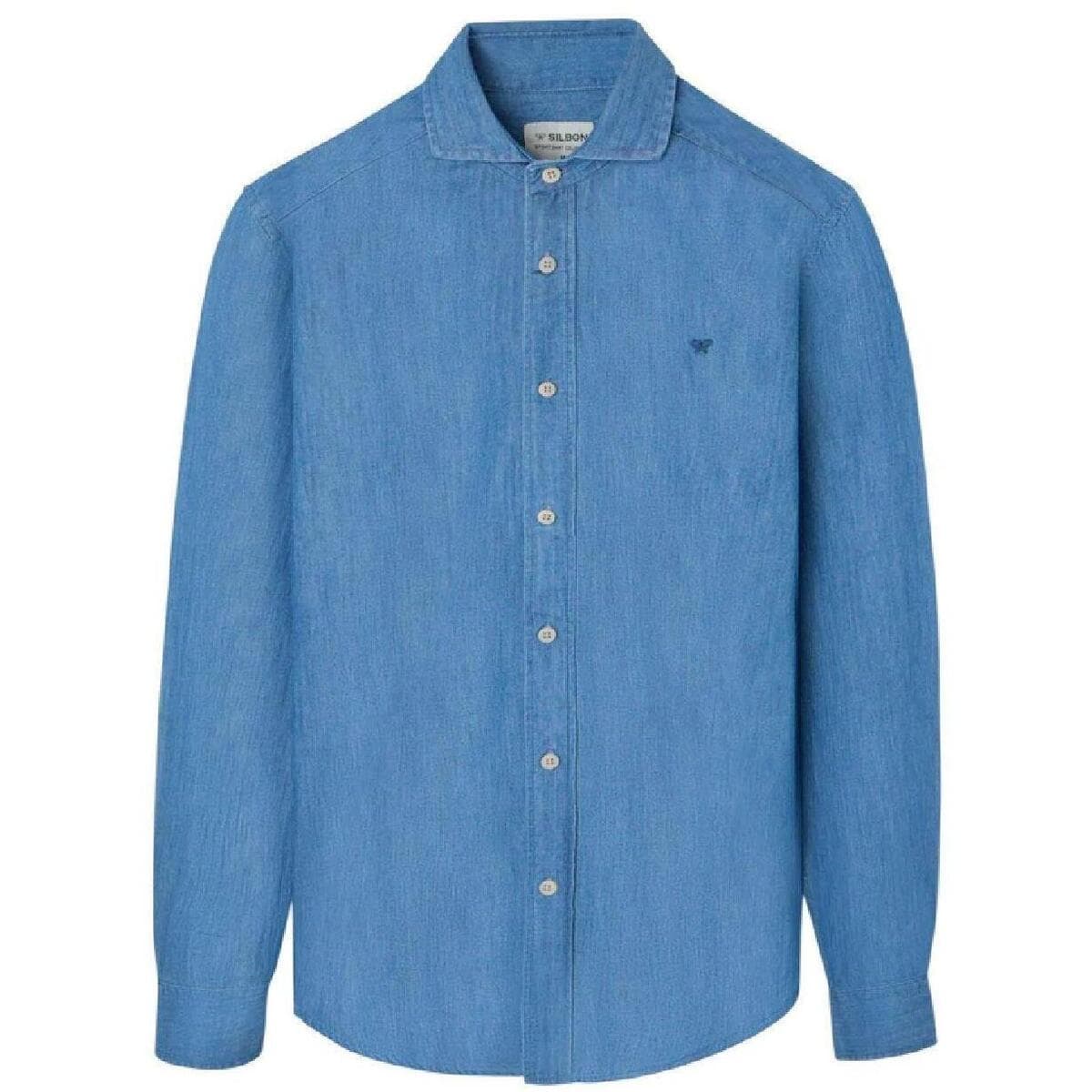 Πουκάμισο με μακριά μανίκια Silbon 134155 azul
