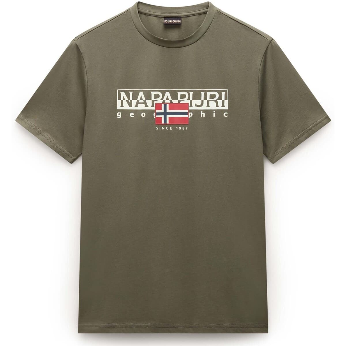 Men's T-Shirts Napapijri Green