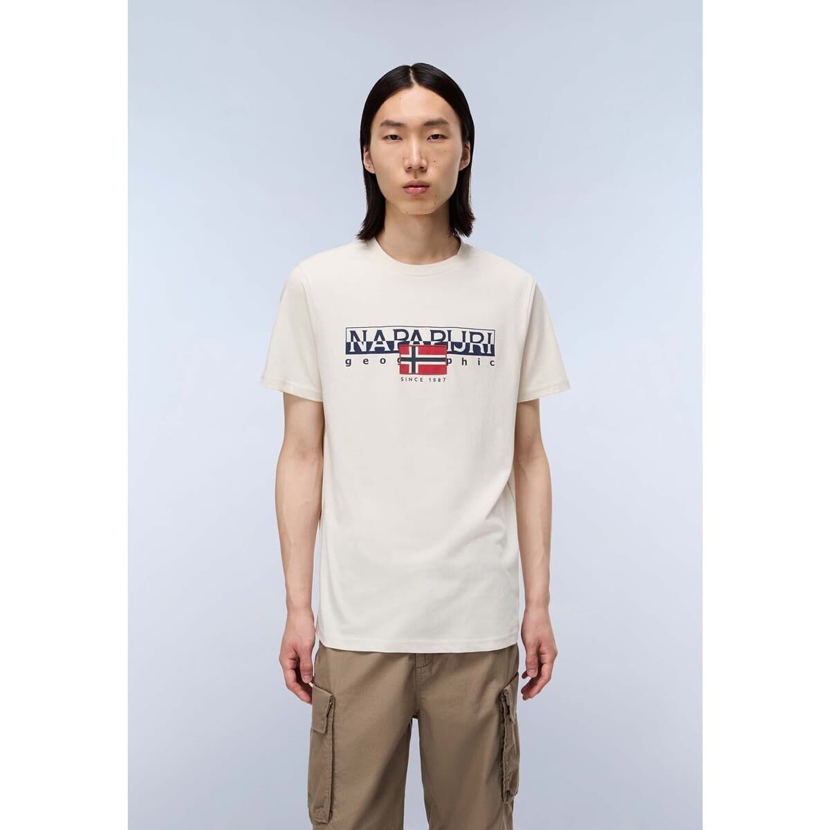 Men's T-Shirts Napapijri Beige