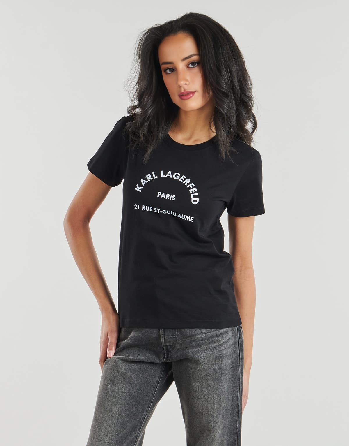 Women's T-Shirts Karl Lagerfeld Black